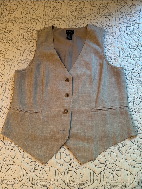 Soho Apparel Jackets & Blazers - Soho Apparel Light Taupe Lined Vest